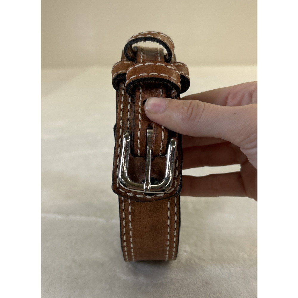 Handmade RG Bullco Genuine Cowhide Leather Belt Size 42 Made In USA Charity